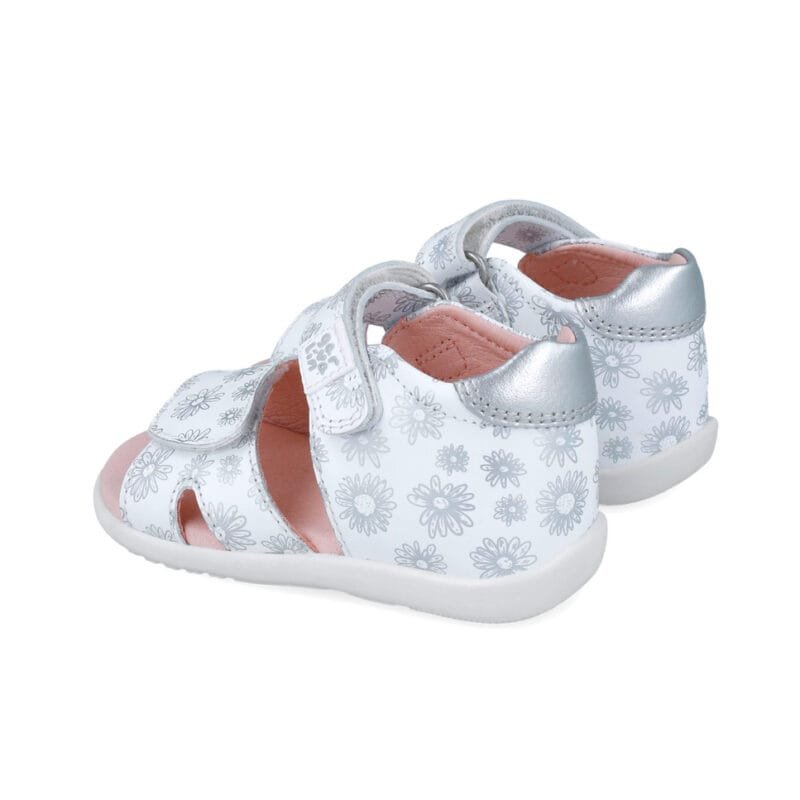 Garvalin Baby Girls First Steps Sandals White/Flowers
