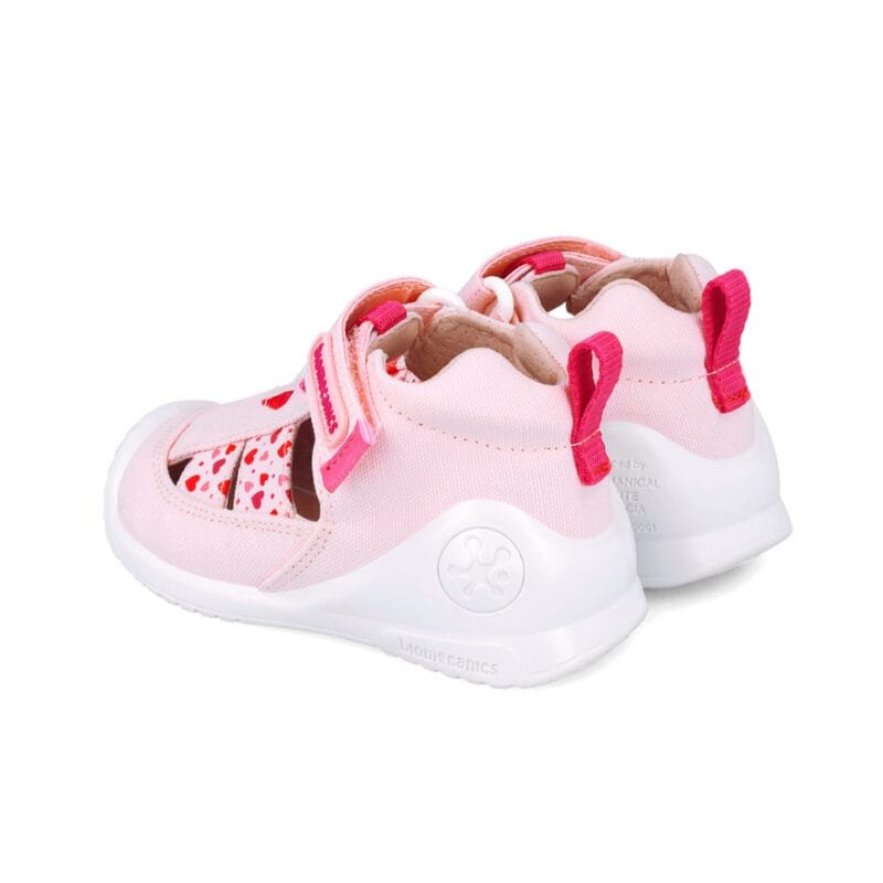 Biomecanics Baby Girls First Steps Canvas Sandals Pink/Dog