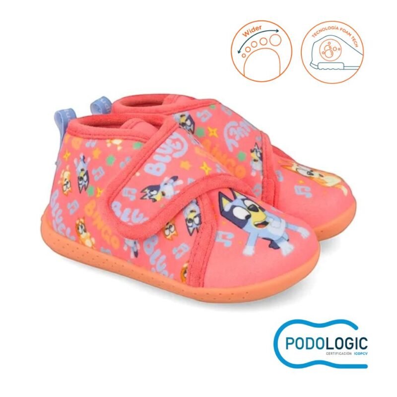 Bluey x Garvalin Girls Biohome Sneakers Red