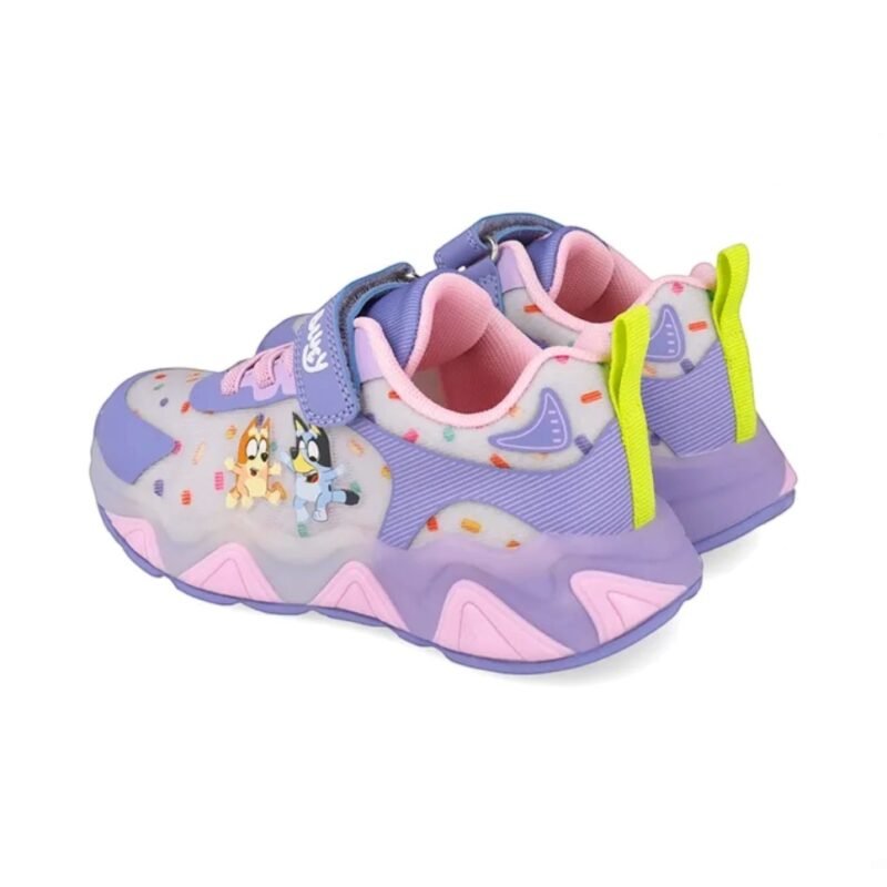 Bluey x Garvalin Girls Light-Up Sneakers Purple