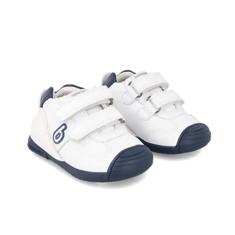 Biomecanics Baby Boys First Steps Sneakers White/Blue