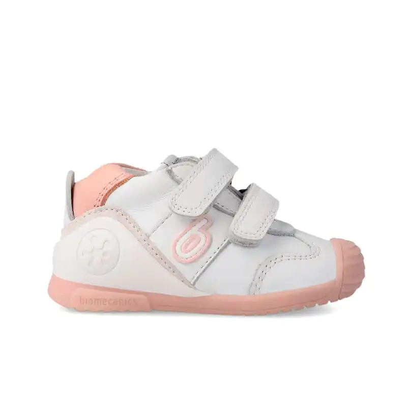 Biomecanics Baby Girls First Steps Sneakers White/Pink