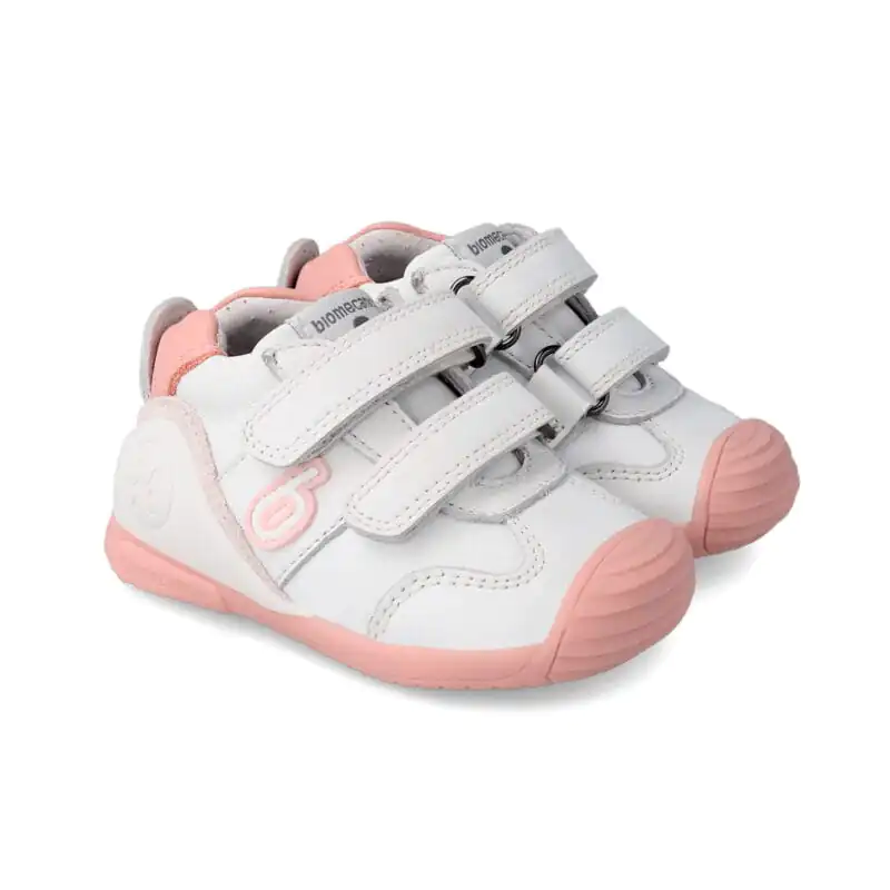 Biomecanics Baby Girls First Steps Sneakers White/Pink