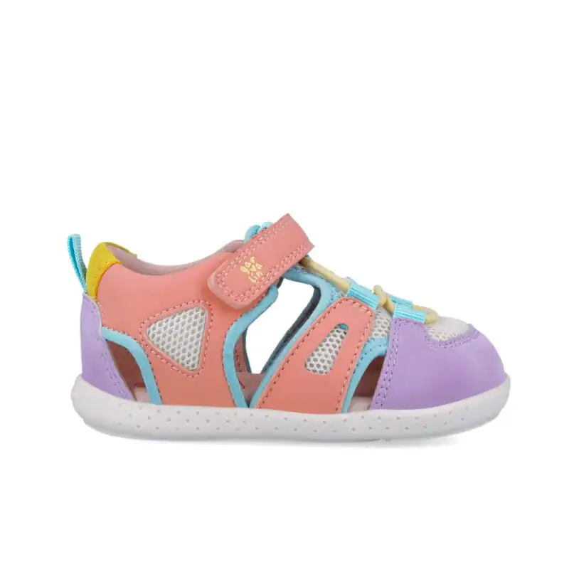 Garvalin Baby Girls First Steps Barefoot Sandals Purple/Rose