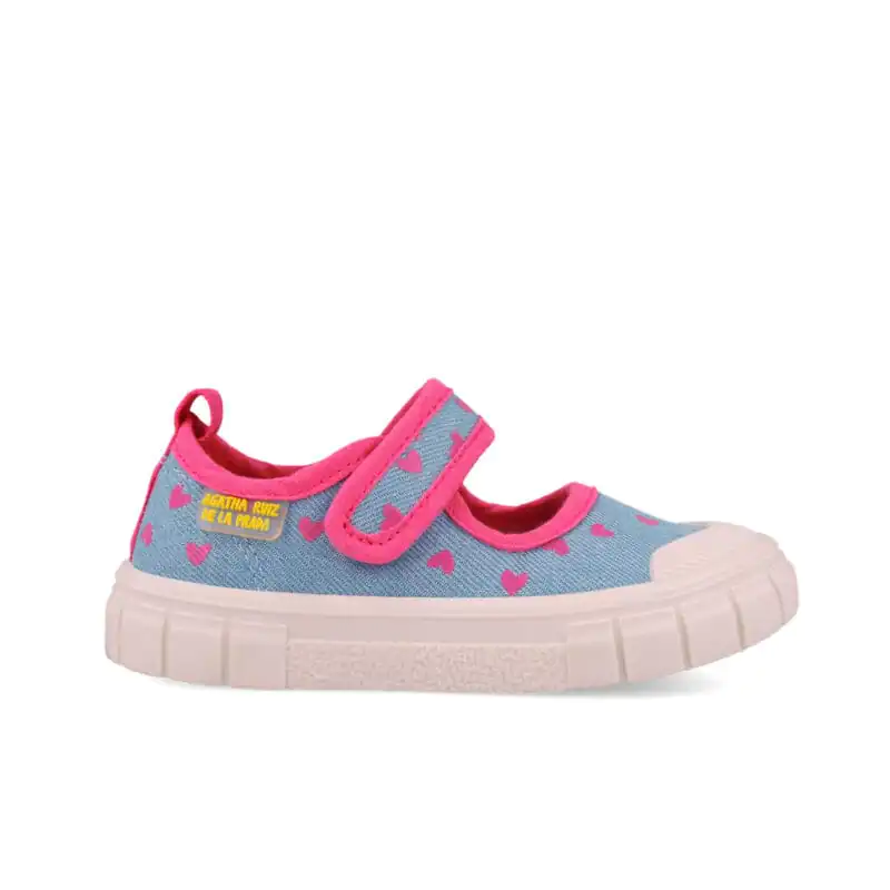 Agatha Girls Sandals Denim/Hearts