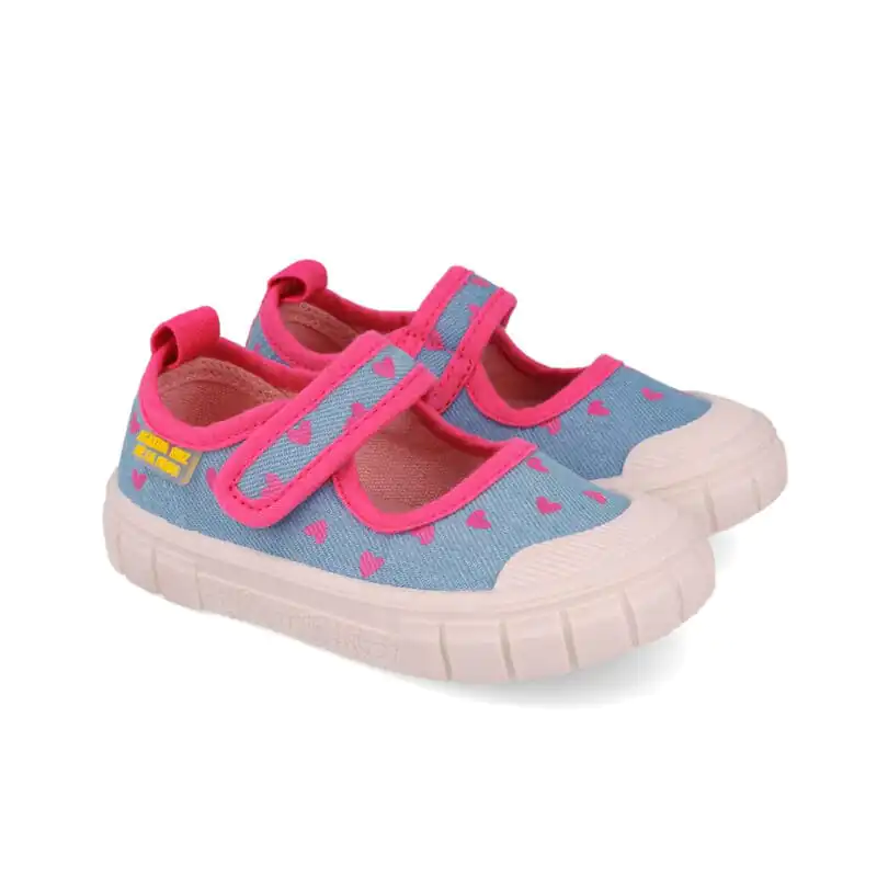 Agatha Girls Sandals Denim/Hearts