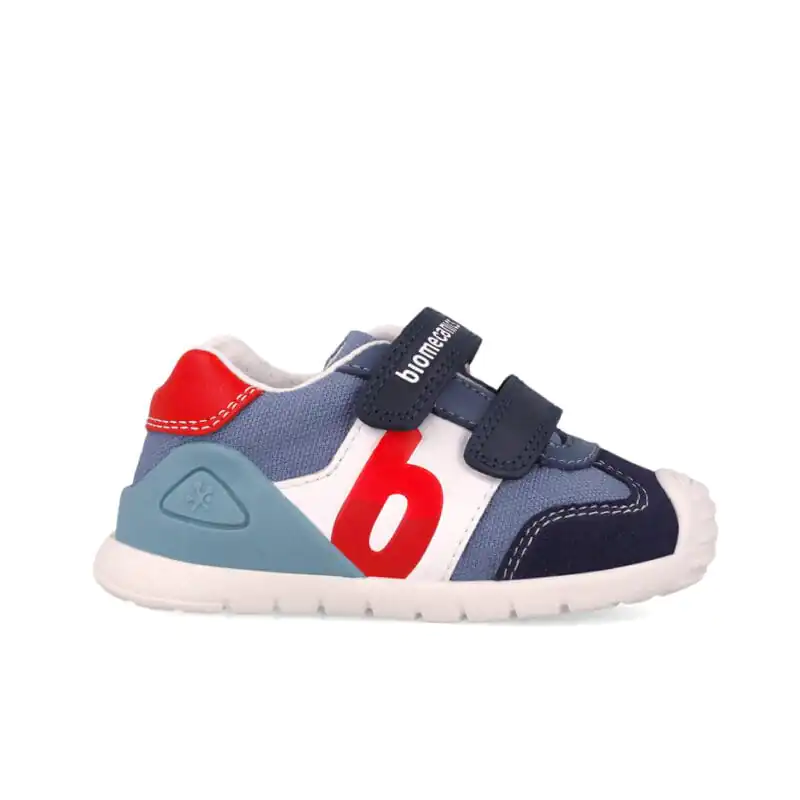Biomecanics Baby Boys First Steps Sneakers Blue/Red