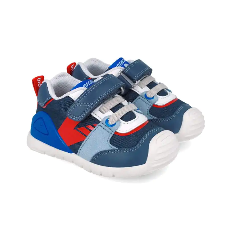 Biomecanics Baby Boys First Steps Sneakers Blue/Red