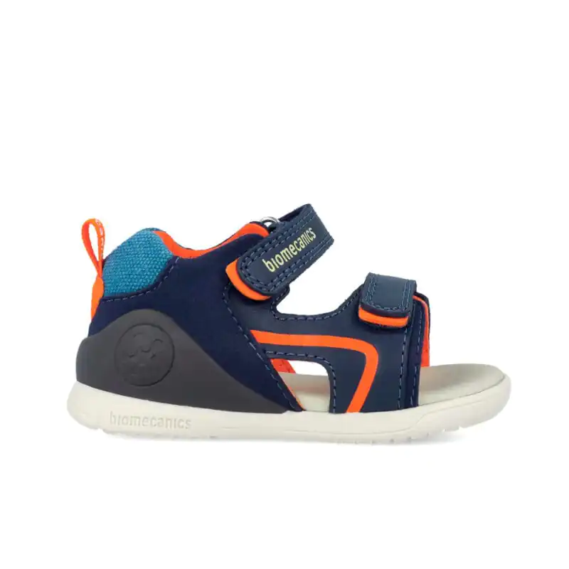Biomecanics Baby Boys First Steps Sandals Blue/Orange