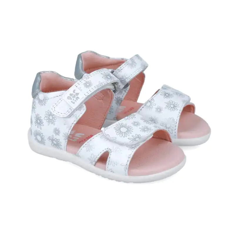 Garvalin Baby Girls First Steps Sandals White/Flowers