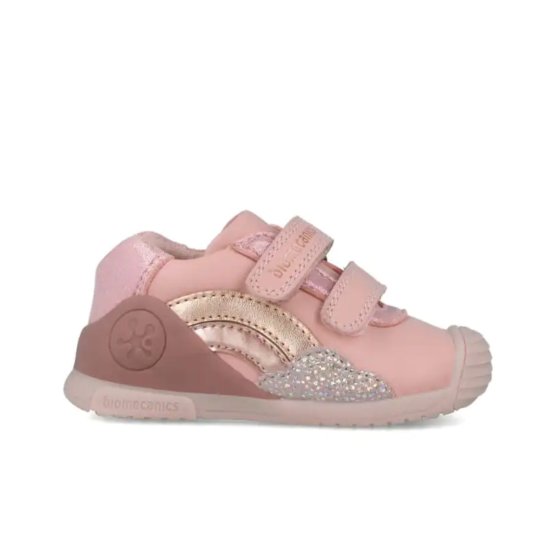 Biomecanics Baby Girls First Steps Sneakers Pink Rainbow