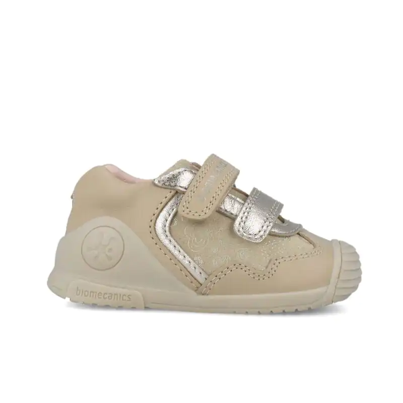 Biomecanics Baby Girls First Steps Sneakers Gold