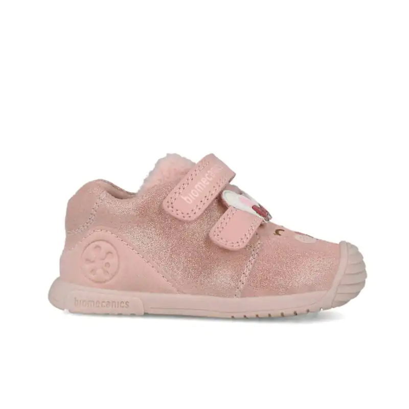 Biomecanics Baby Girls First Steps Sneakers White/Pink Rabbit
