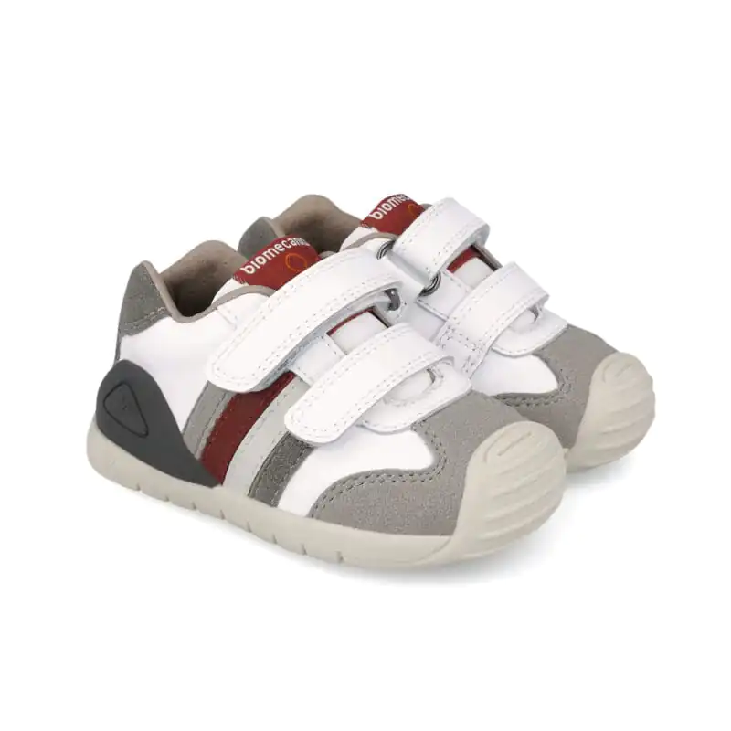 Biomecanics Baby Boys First Steps Sneakers White/Stripes