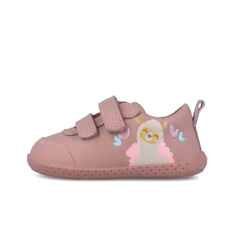 Garvalin First Steps Baby Girls Barefoot Sneakers Pink/Alpaca