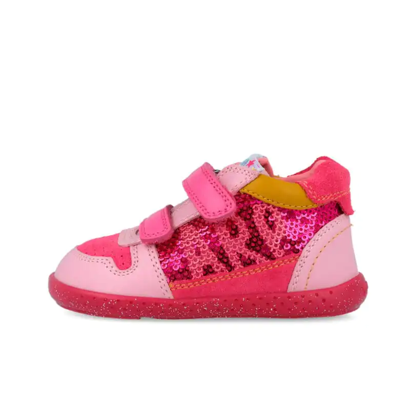 Agatha Baby Girls First Steps Barefoot Sneakers Pink/Glitter
