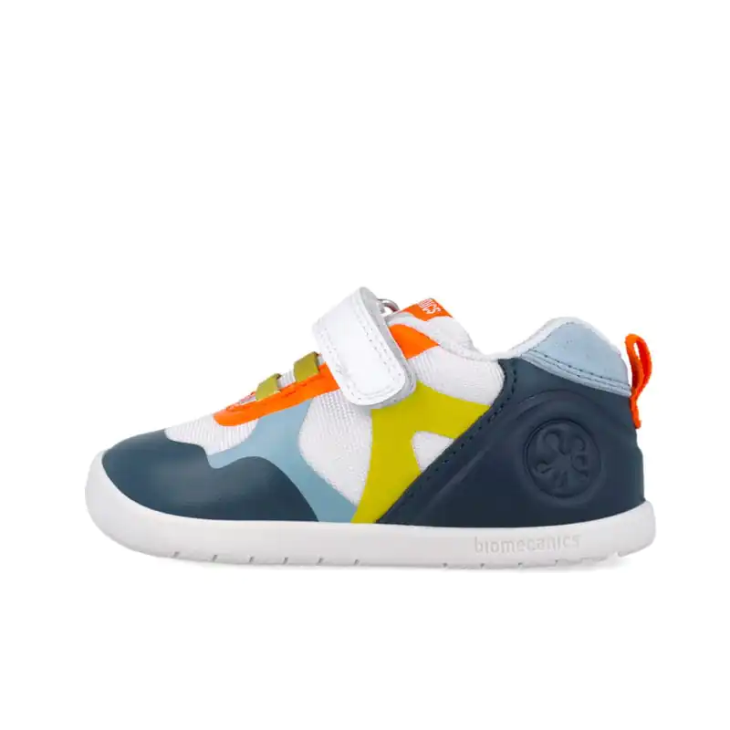 Biomecanics Baby Boys First Steps Barefoot Sneakers Blue/Yellow