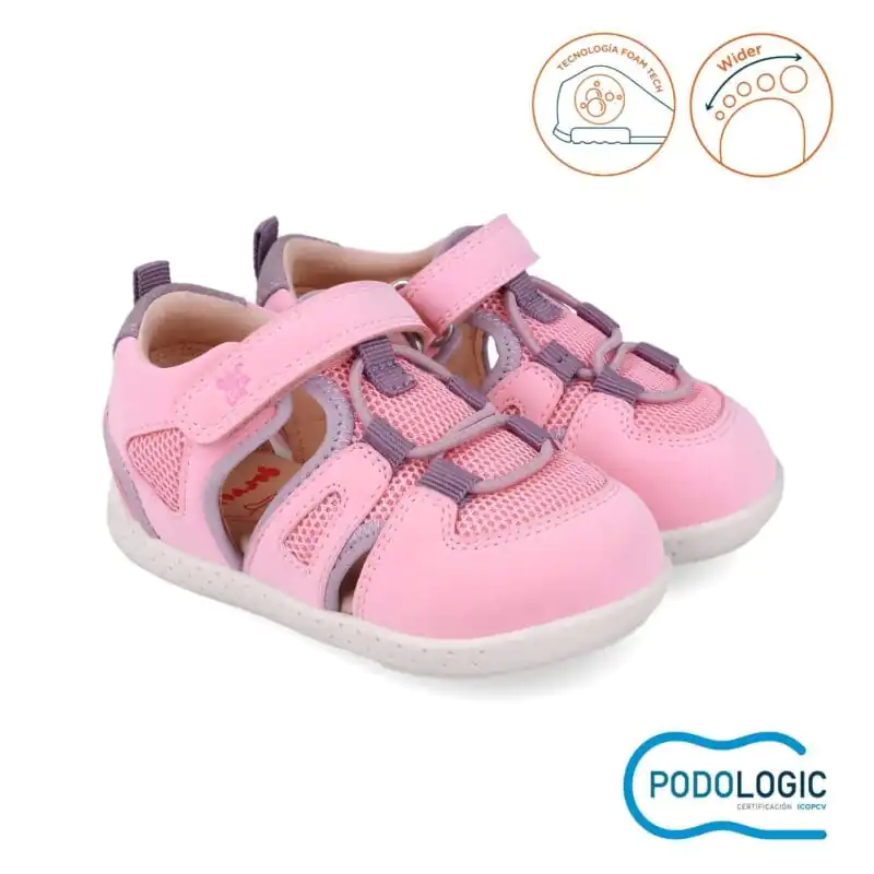 Garvalin Baby Girls First Steps Barefoot Sandals Pink