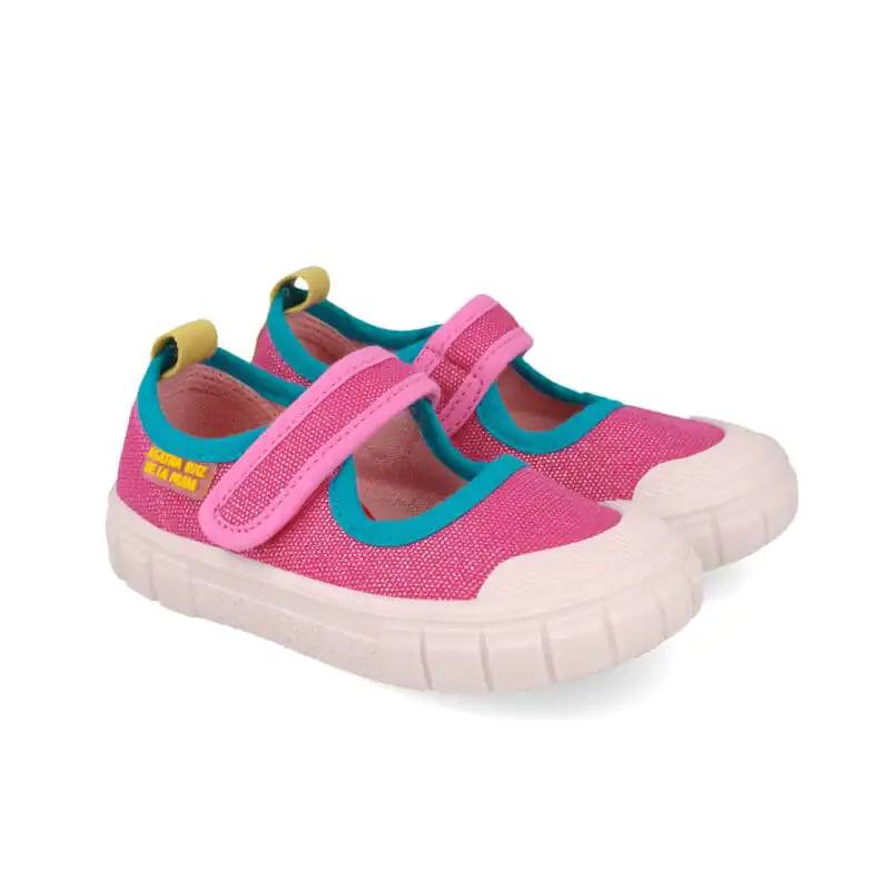 Agatha Girls Canvas Mary Jane Fuchsia