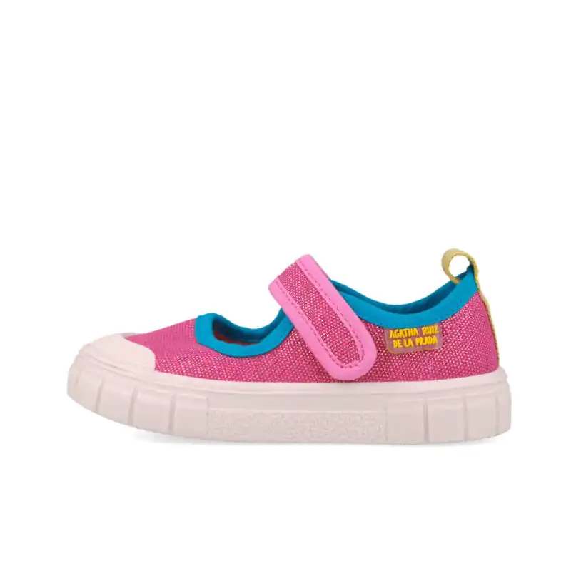 Agatha Girls Canvas Mary Jane Fuchsia