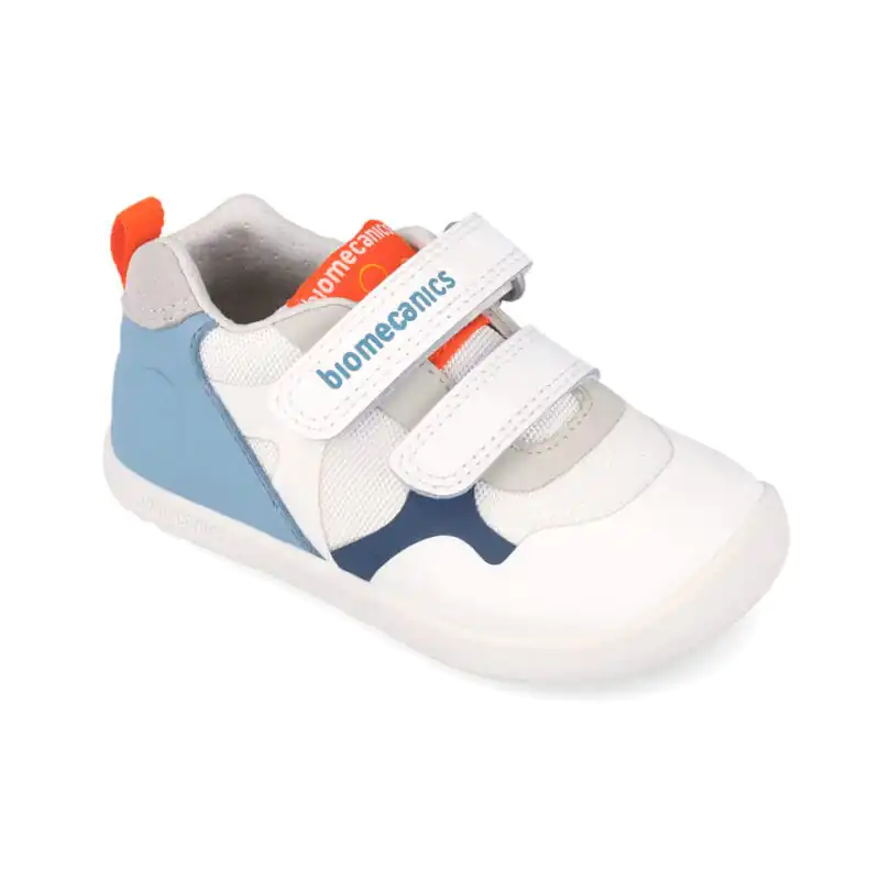 Biomecanics Baby Boys First Steps Barefoot Sneakers White/Blue
