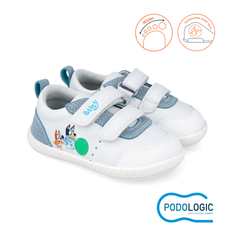 Bluey x Garvalin Boys Barefoot Sneakers White
