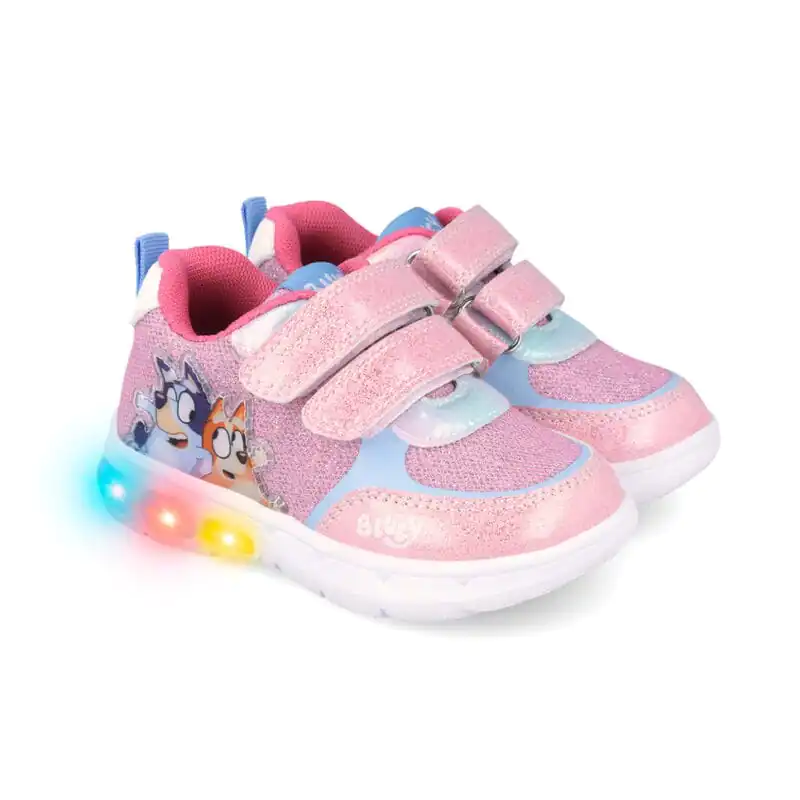 Bluey x Garvalin Girls Light-Up Sneakers Pink