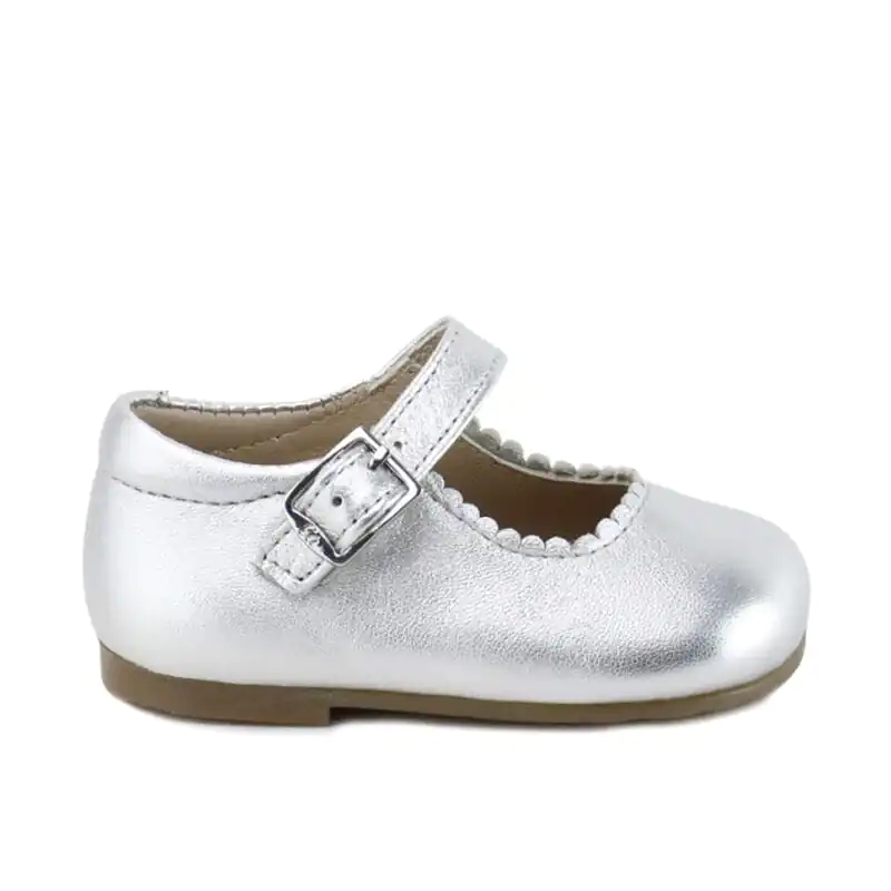 Eli Baby Girls First Steps Mary Jane Silver