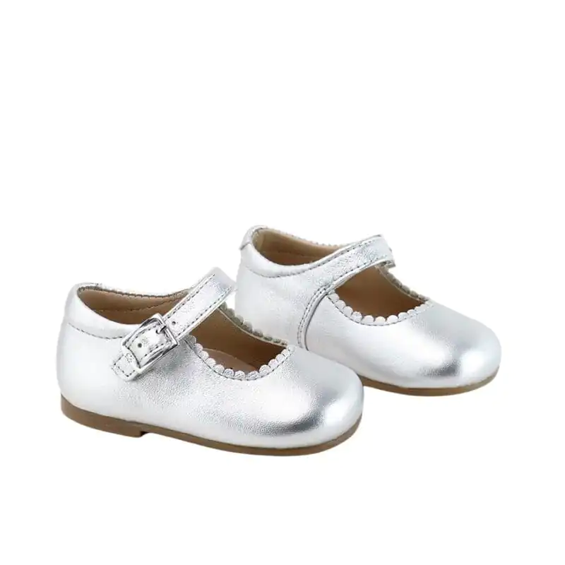 Eli Baby Girls First Steps Mary Jane Silver